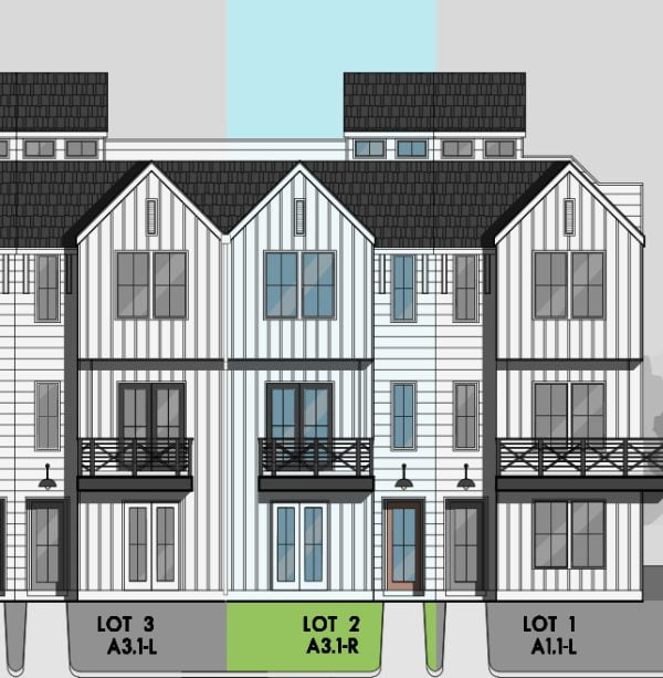 3 1/2 Story Townhome Plan F0103 A3.1