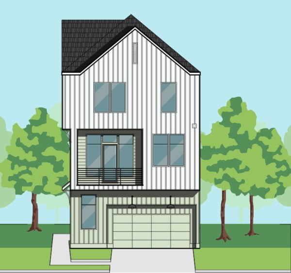 Three Story Townhome Plan F0113 A1.1