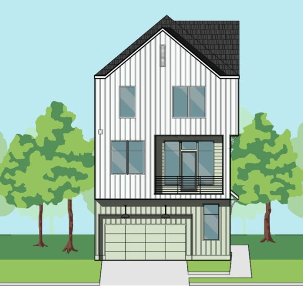 Three Story Townhome Plan F0113 A1.1