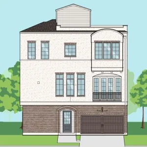 3 1/2 Story Townhome Plan F0116 A1.1