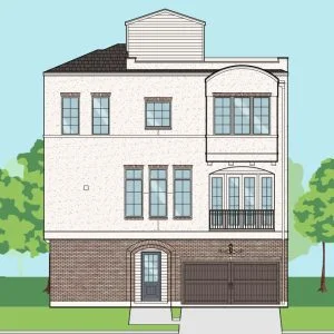 3 1/2 Story Townhome Plan F0116 A1.2L