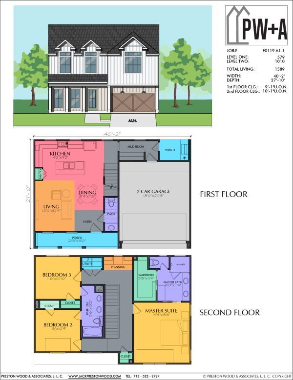 Two Story Home Plan F0119 A1.1