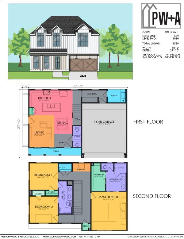 Two Story Home Plan F0119 A2.1