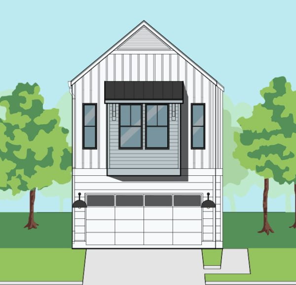 Two Story Townhome Plan F0126 A1.1R