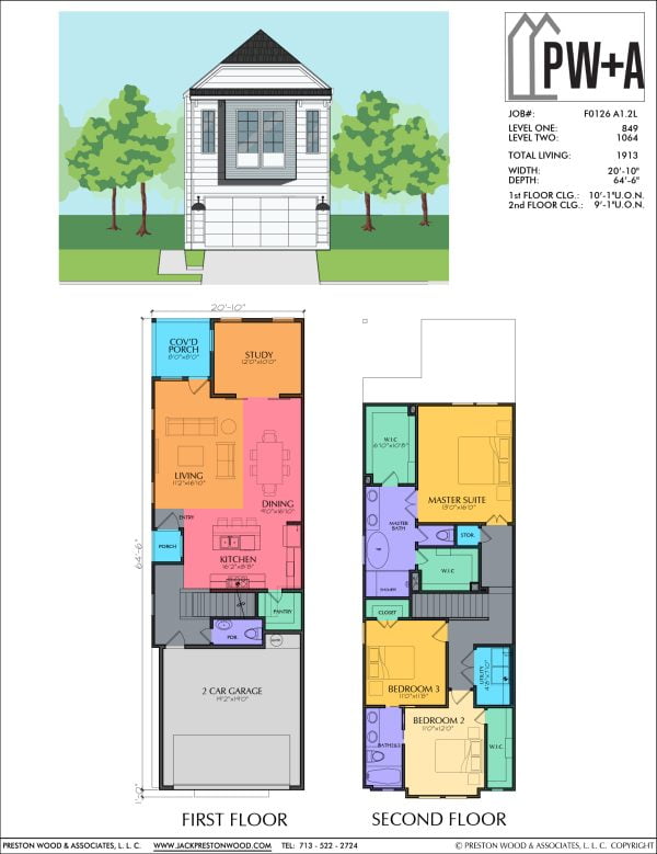 Two Story Townhome Plan F0126 A1.2