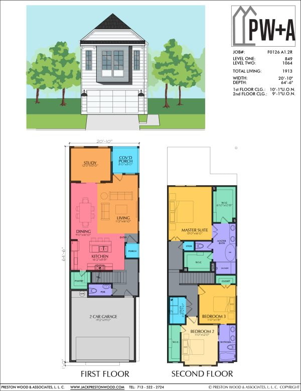 Two Story Townhome Plan F0126 A1.2
