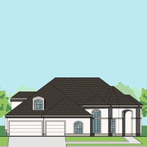 1 1/2 Story Home Plan F0140