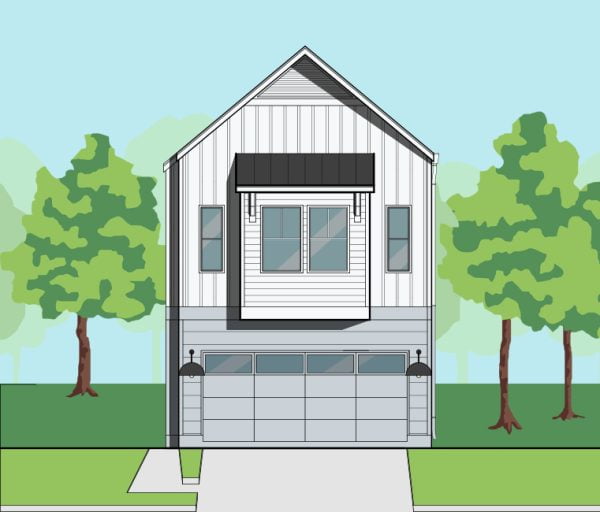 Two Story Townhome Plan F0143 A1.1
