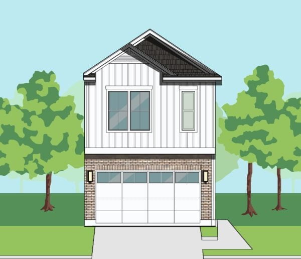 Two Story Townhome Plan F0158