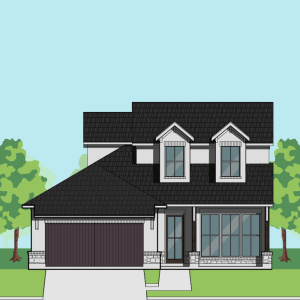 1 1/2 Story Home Plan F0252 A2.2