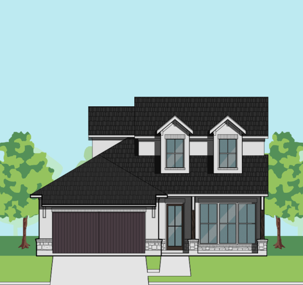 1 1/2 Story Home Plan F0252 A2.2