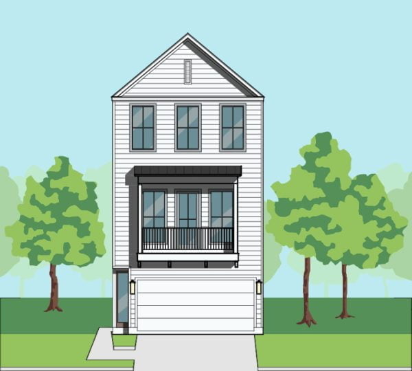 Three Story Townhome Plan F0171 A1.2