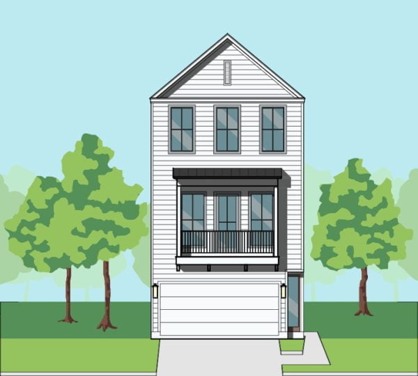 Three Story Townhome Plan F0171 A1.2