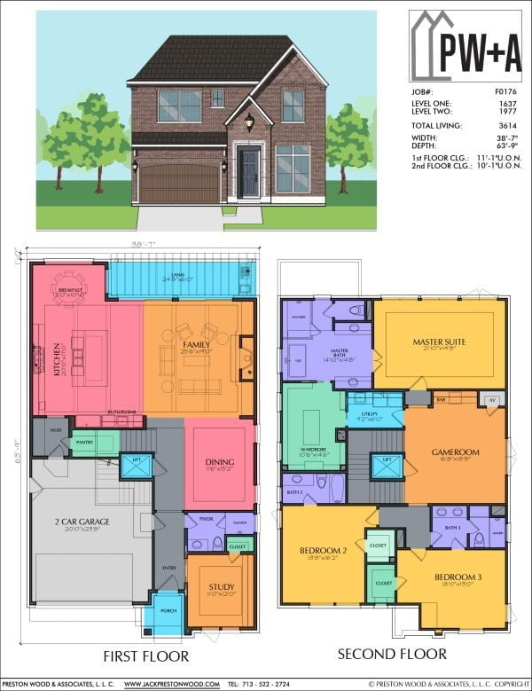 Two Story Urban Home Plan F0176
