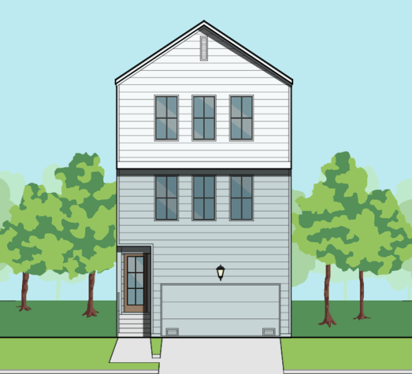 Three Story Townhome Plan F0182 B1.1