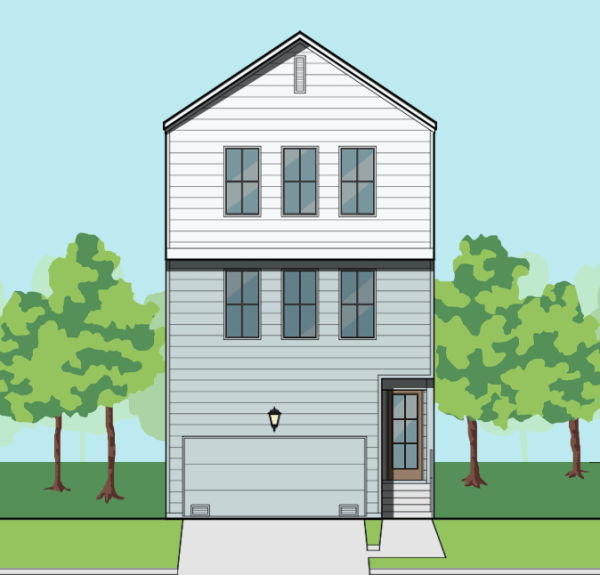 Three Story Townhome Plan F0182 B1.1
