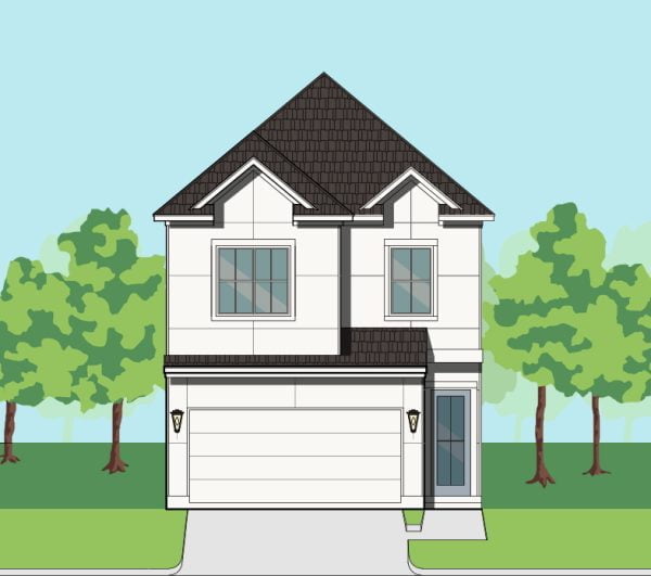 Two Story Townhome Plan F0200 A1.1R
