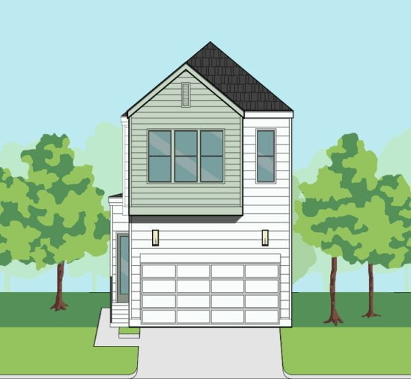 Two Story Townhome Plan F0207 A1.1