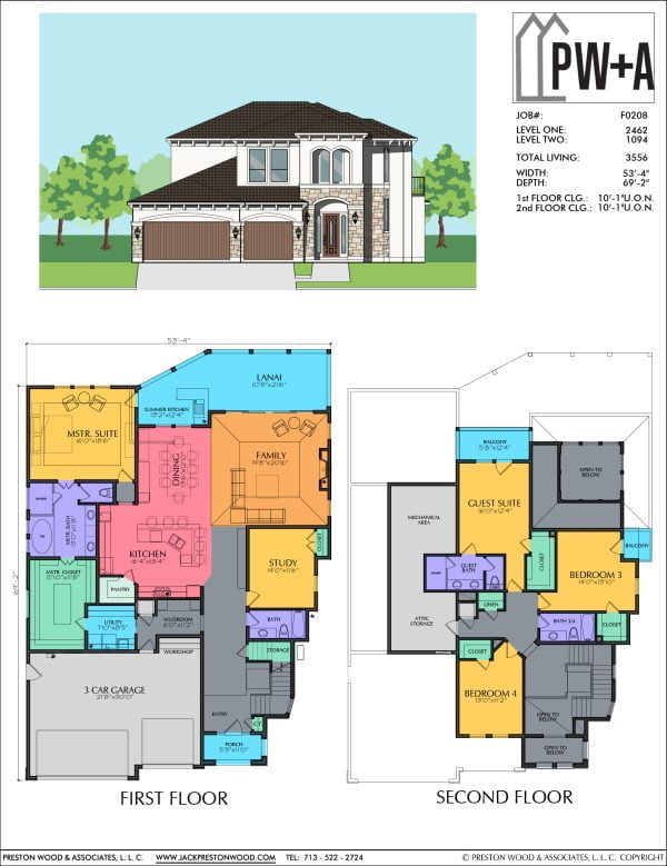 Two Story Urban Home Plan F0208