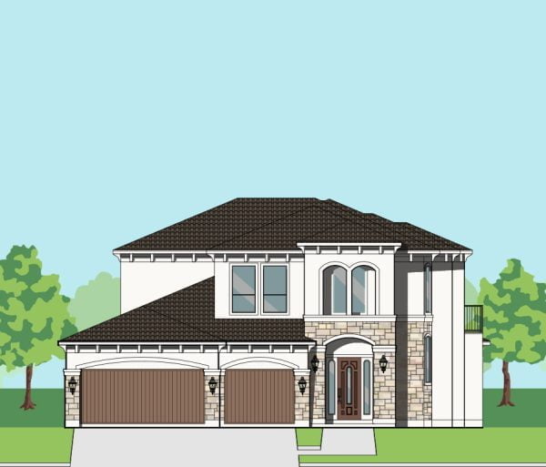 Two Story Urban Home Plan F0208
