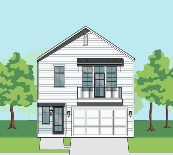 Two Story Townhome Plan F0222 A1.1L