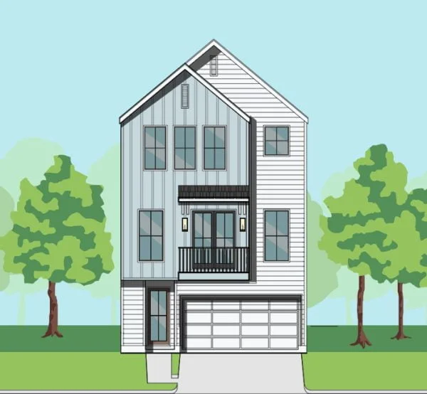 Three Story Townhome Plan F0222 B1.1L