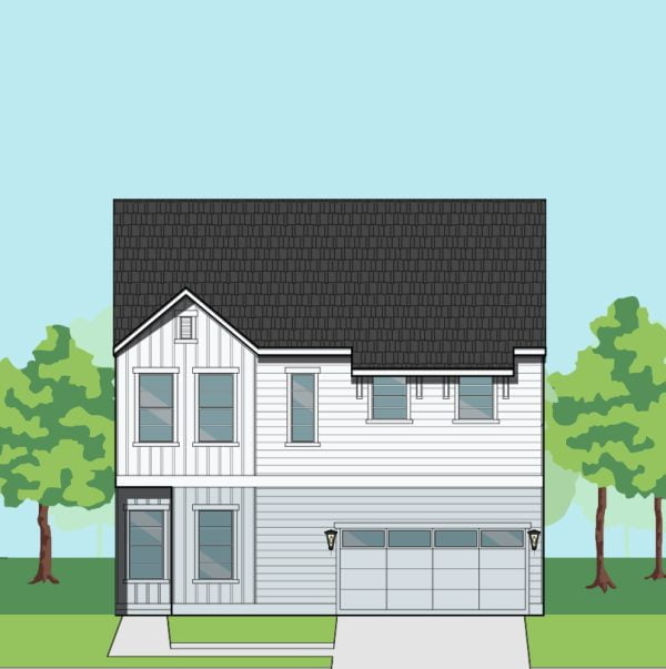 Two Story Townhome Plan F0222 C1.1L