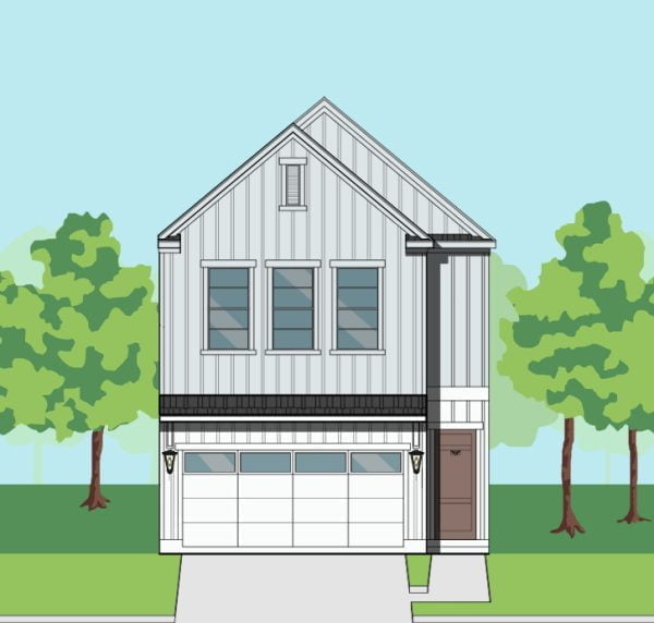 Two Story Townhome Plan F0222 E1.1L