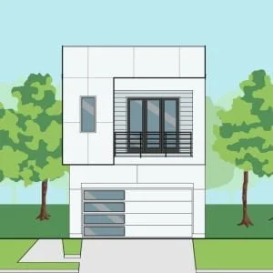 Two Story Townhome Plan F0242 A1.1