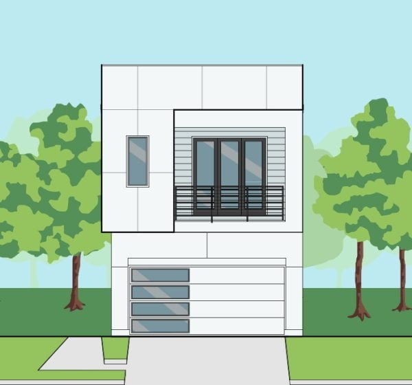 Two Story Townhome Plan F0242 A1.1