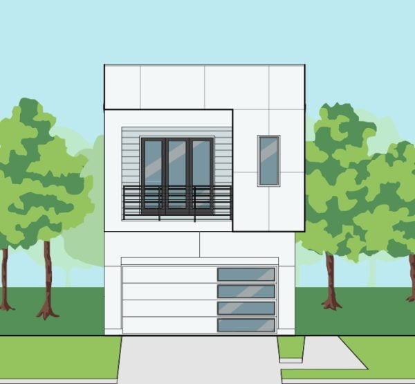 Two Story Townhome Plan F0242 A1.1