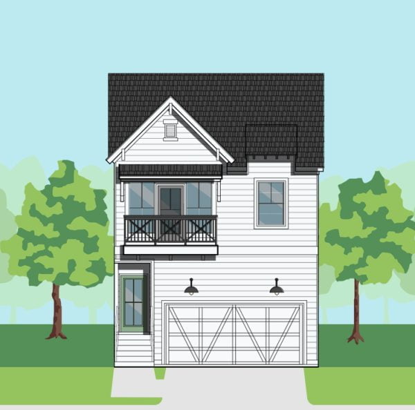 Two Story Townhome Plan F0256 A1.2