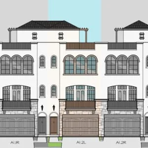 3 1/2 Story Townhome Plan F0257 A1.2