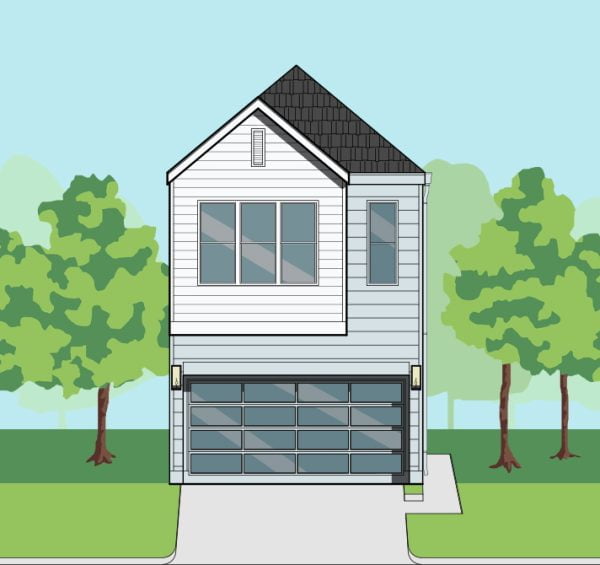 Two Story Townhome Plan F0309 A1.1L