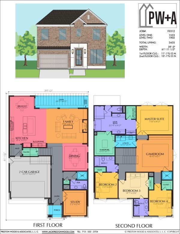 Two Story Urban Home Plan F0312