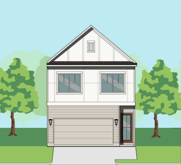 Two Story Townhome Plan F0324 A1.1R