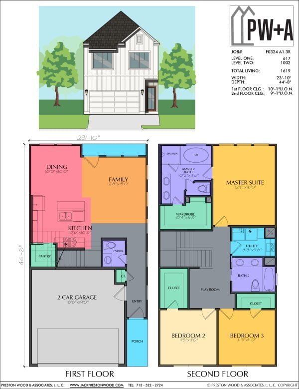 Two Story Townhome Plan F0324 A1.3R