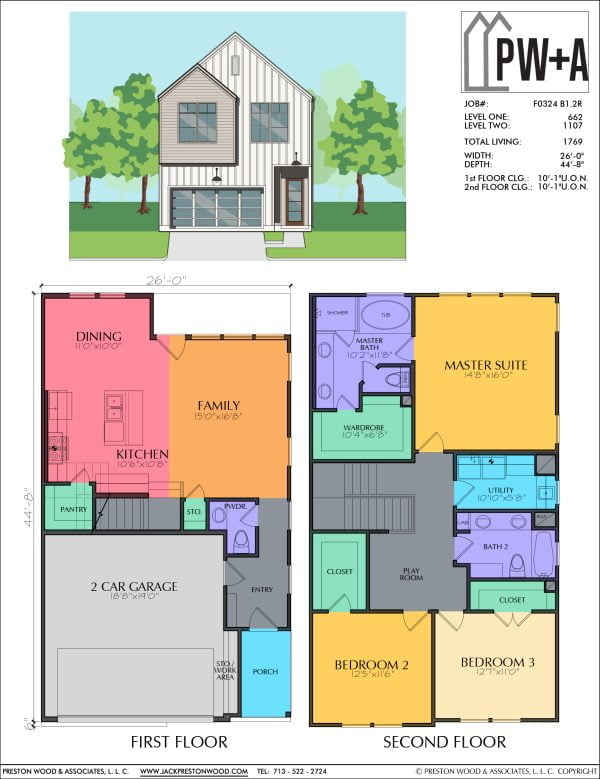 Two Story Townhome Plan F0324 B1.2R