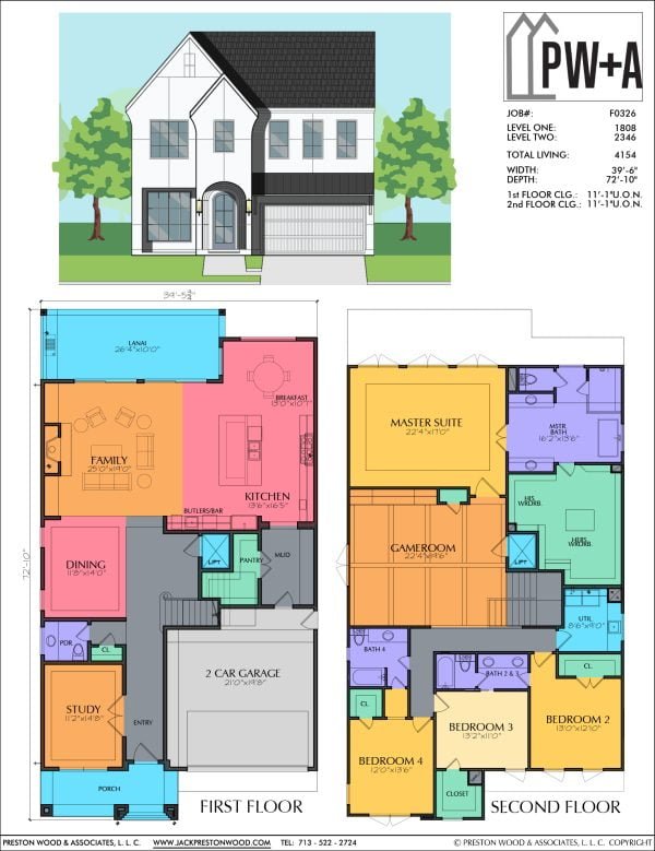Two Story Urban Home Plan F0326