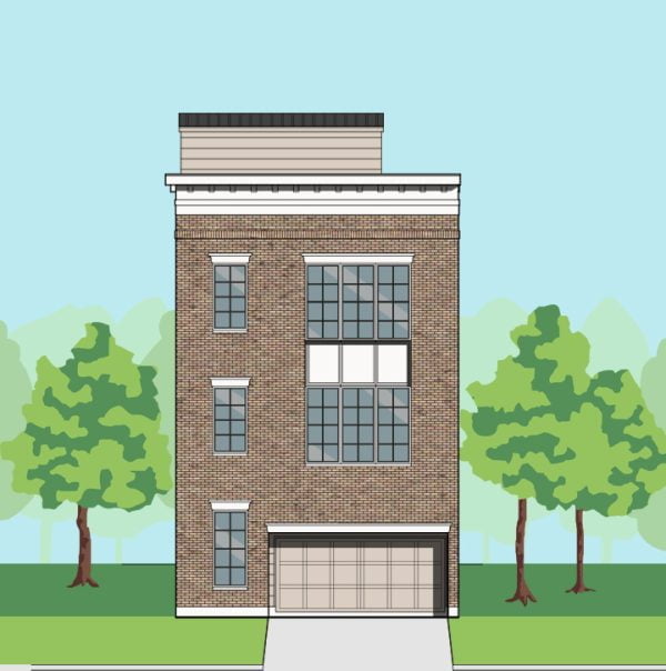 3 1/2 Story Townhome Plan F0327 A1.2
