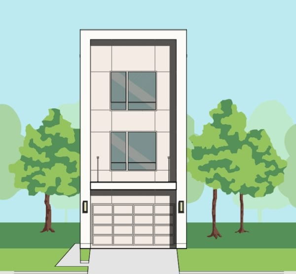 Three Story Townhome Plan F0329 A1.1