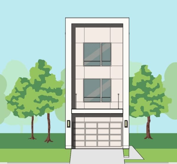 Three Story Townhome Plan F0329 A1.1