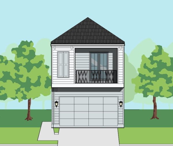 Two Story Townhome Plan F0338 A1.1
