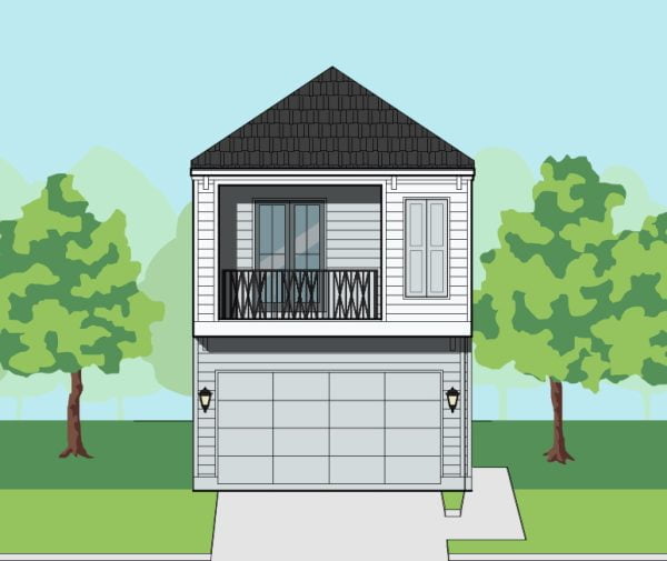 Two Story Townhome Plan F0338 A1.1