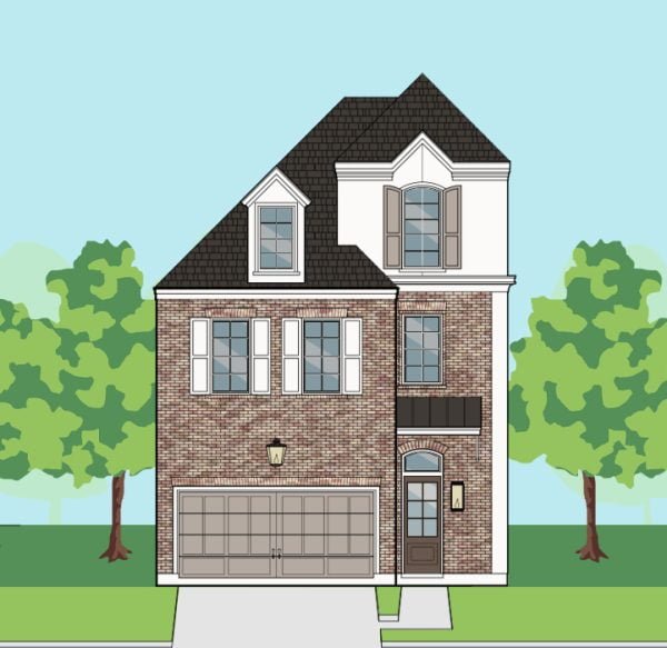 2 1/2 Story Urban Home Plan F0340 A2.3R
