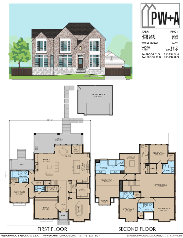 Two Story Home Plan F1021