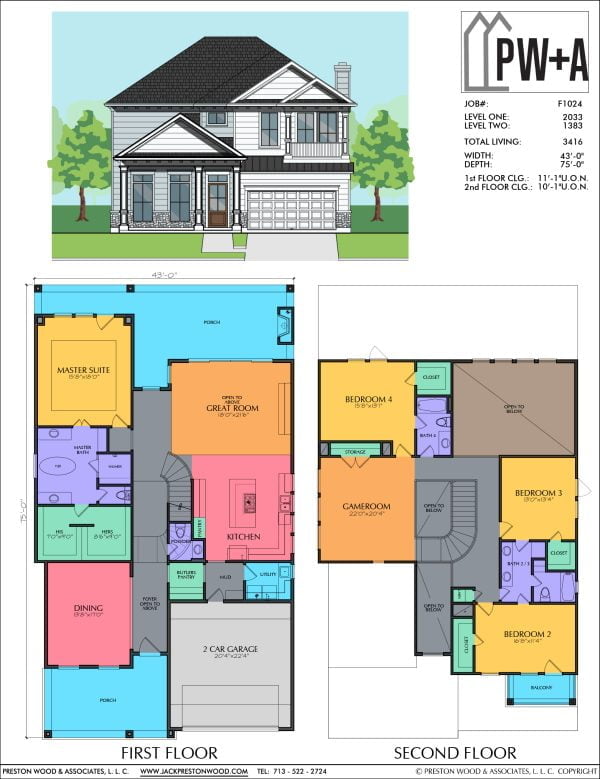 Two Story Urban Home Plan F1024