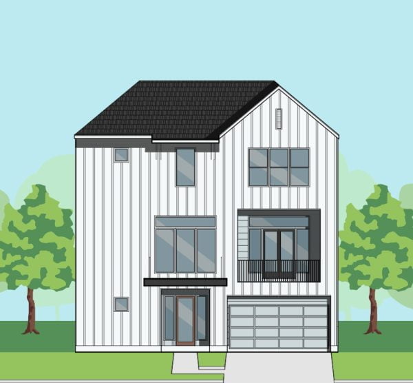 Three Story Townhome Plan F1026 C1.1L