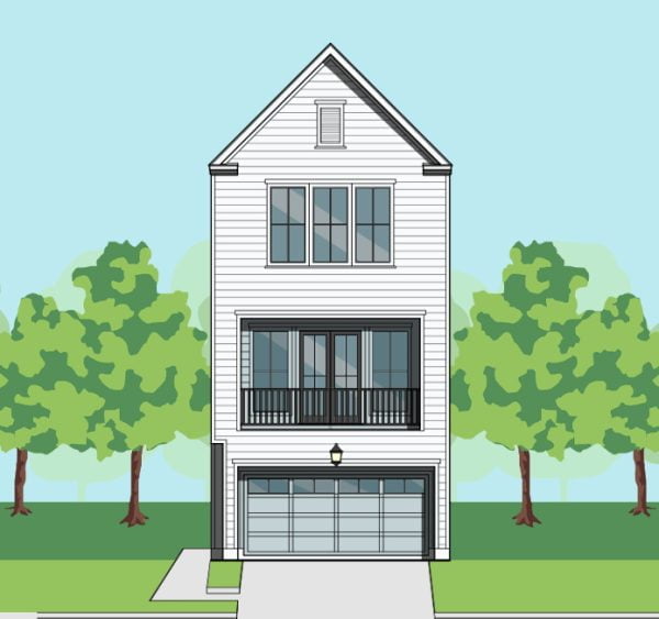 Three Story Townhome Plan F1027 A1.1