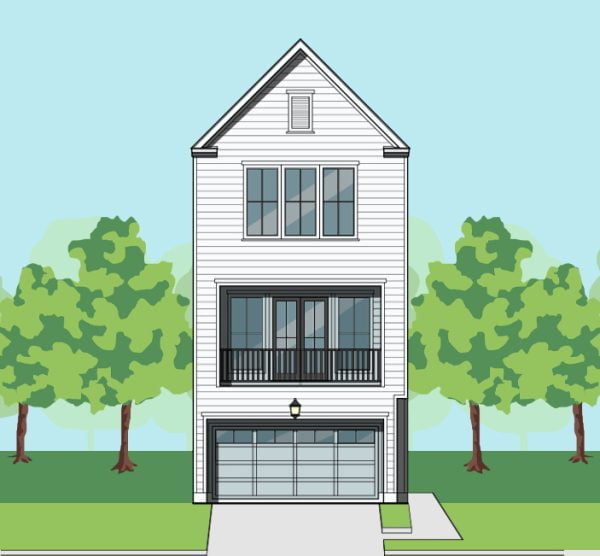 Three Story Townhome Plan F1027 A1.1